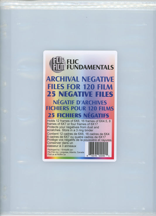 Flic Film Archival Negative Files for 120 Film (25 pack)