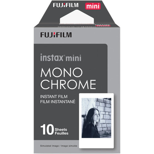 Fujifilm Instax Mini Film - 10 Exposures - Monochrome