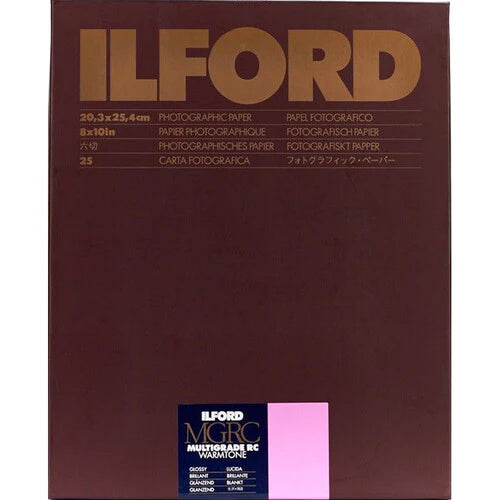 ILFORD - MULTIGRADE WARMTONE RC PAPER - 8X10" - GLOSSY FINISH - 25 SHEETS
