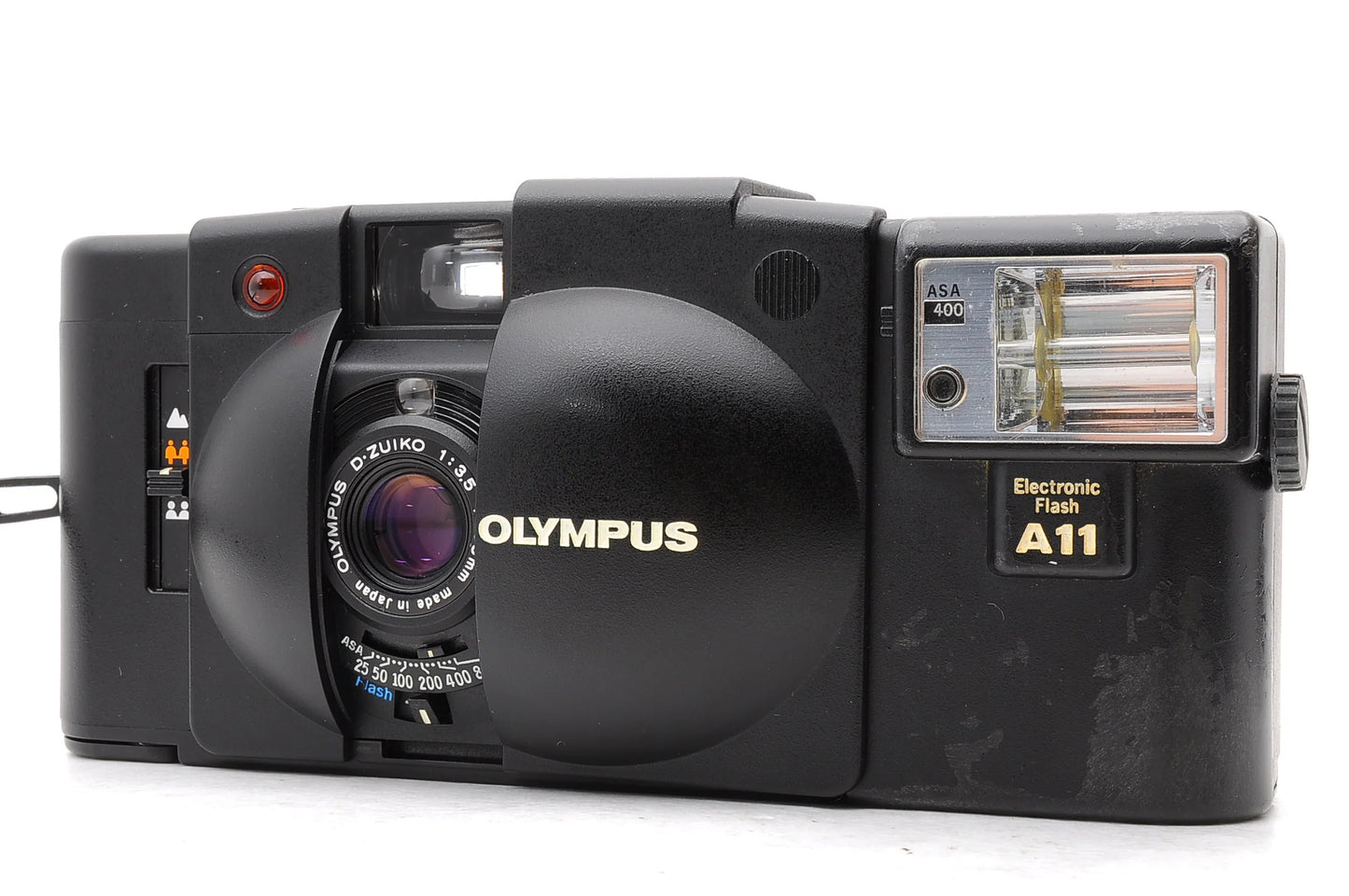 Olympus XA2 + A11 flash + box