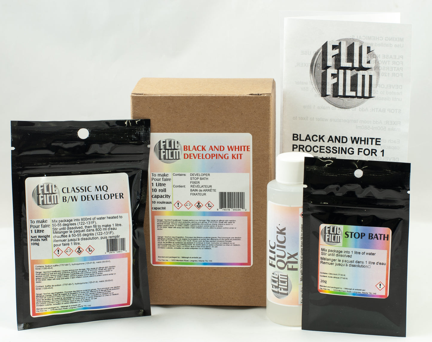 Flic Film - Black and White Developing Kit