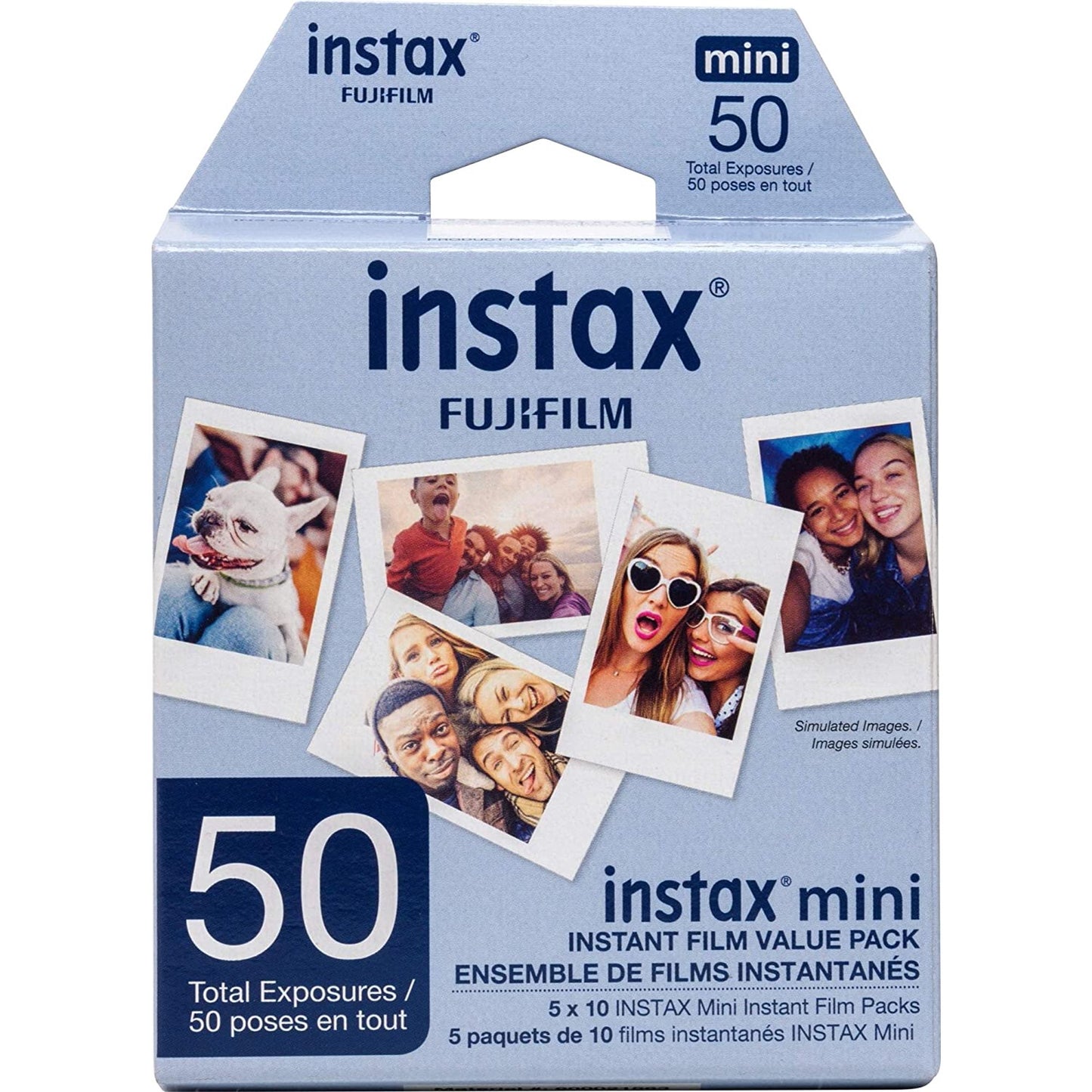 Fujifilm Instax Mini Film | Couleur - 50 Photos