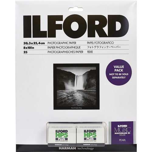 Ilford Multigrade RC Deluxe Perle Value Pack | 8x10 - 25 Feuilles - x2 HP5